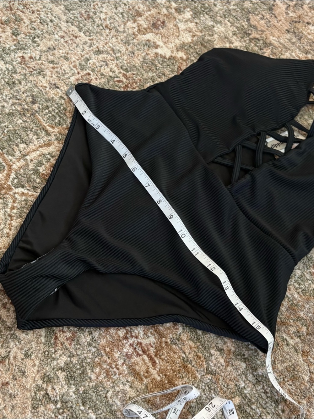 Anthropologie Dippin Daisys Bliss Ribbed One Piece Black Swimsuit Medium - Picture 10 of 15